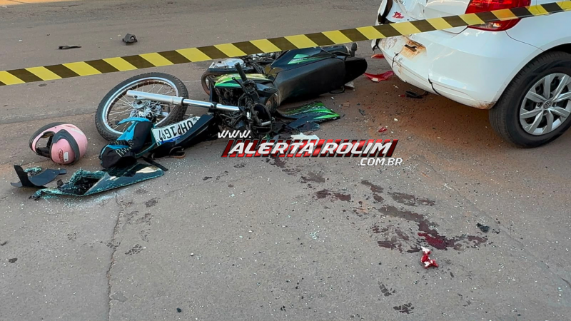 Grave acidente entre motocicletas deixou quatro feridos, em Rolim de Moura Grave acidente entre motocicletas deixou quatro feridos, em Rolim de Moura