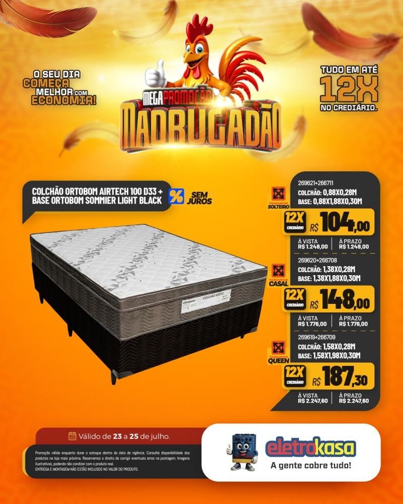 Megapromoção MADRUGADÃO com tudo em até 12X no crediário nas lojas eletroKasa, em Rolim de Moura Megapromoção MADRUGADÃO com tudo em até 12X no crediário nas lojas eletroKasa, em Rolim de Moura