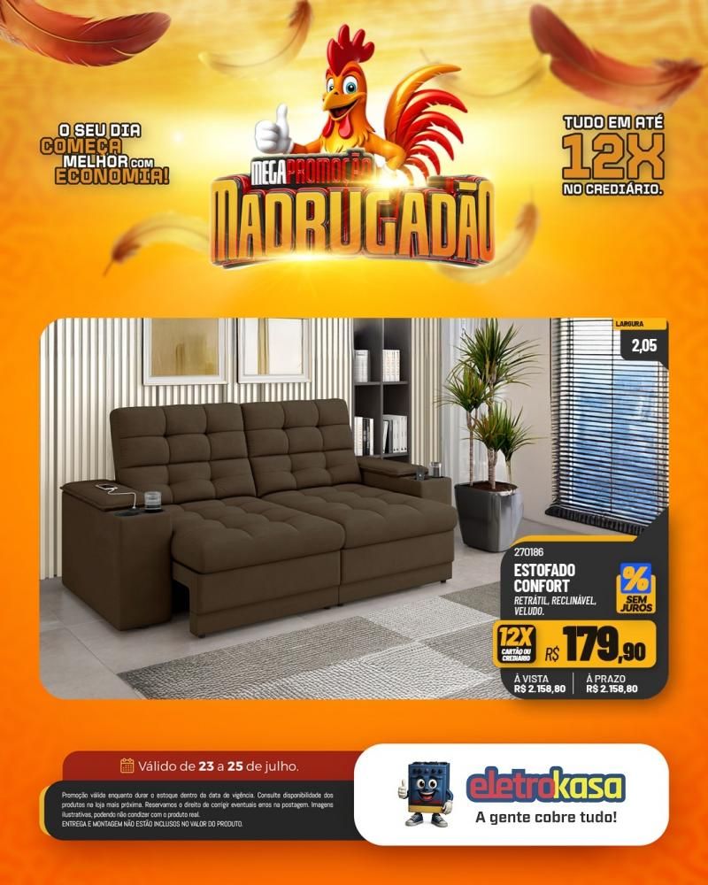 Megapromoção MADRUGADÃO com tudo em até 12X no crediário nas lojas eletroKasa, em Rolim de Moura Megapromoção MADRUGADÃO com tudo em até 12X no crediário nas lojas eletroKasa, em Rolim de Moura