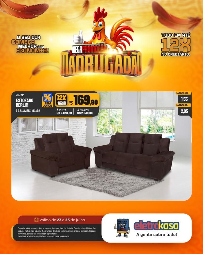 Megapromoção MADRUGADÃO com tudo em até 12X no crediário nas lojas eletroKasa, em Rolim de Moura Megapromoção MADRUGADÃO com tudo em até 12X no crediário nas lojas eletroKasa, em Rolim de Moura
