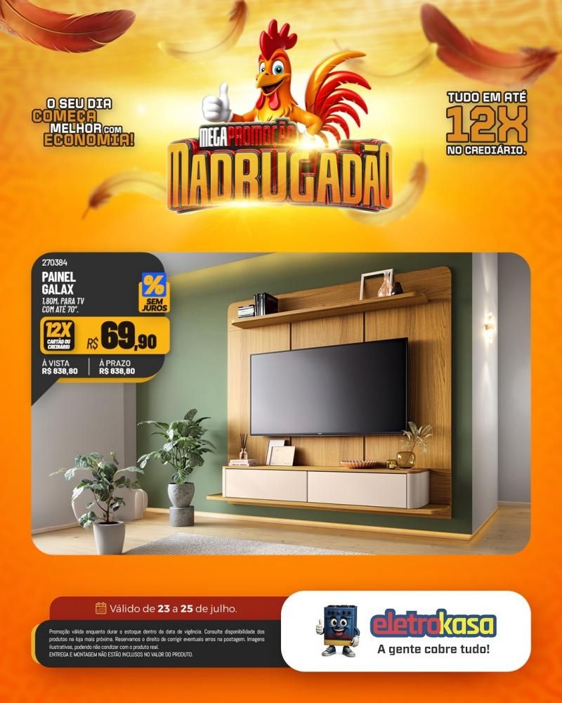 Megapromoção MADRUGADÃO com tudo em até 12X no crediário nas lojas eletroKasa, em Rolim de Moura Megapromoção MADRUGADÃO com tudo em até 12X no crediário nas lojas eletroKasa, em Rolim de Moura