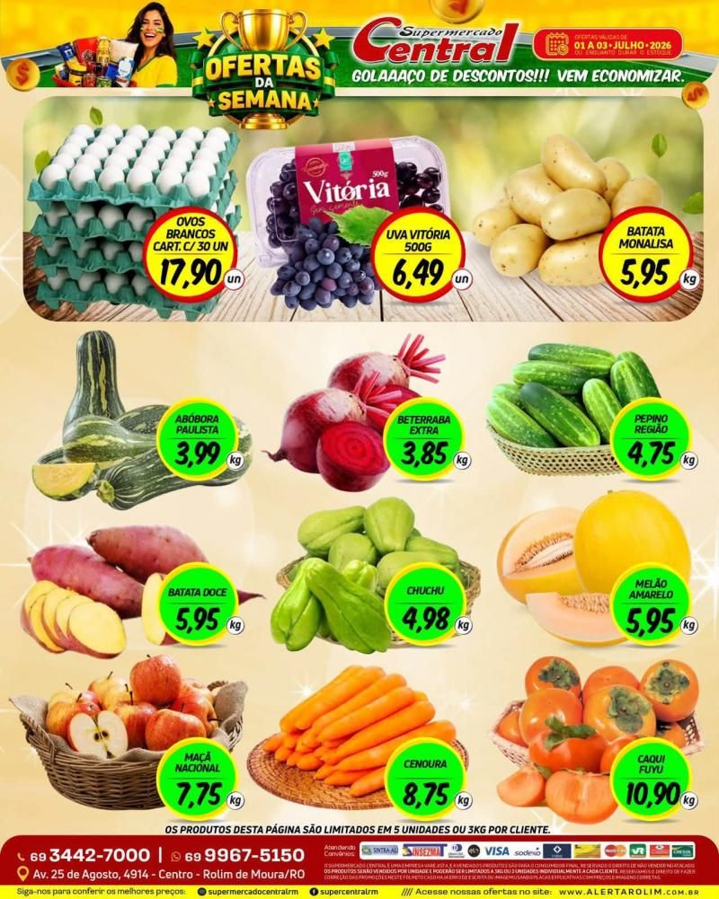 ⚽🥅 OFERTAS DA SEMANA NO SUPERMERCADO CENTRAL! 🛒💥 ⚽🥅 OFERTAS DA SEMANA NO SUPERMERCADO CENTRAL! 🛒💥