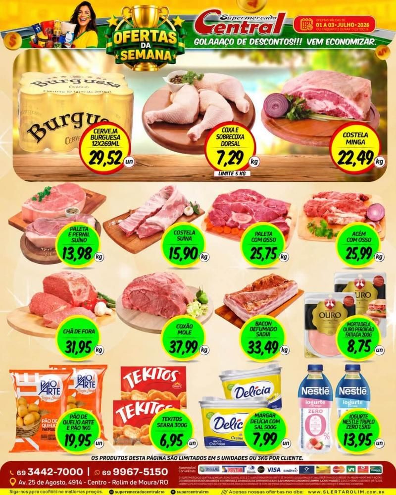⚽🥅 OFERTAS DA SEMANA NO SUPERMERCADO CENTRAL! 🛒💥 ⚽🥅 OFERTAS DA SEMANA NO SUPERMERCADO CENTRAL! 🛒💥
