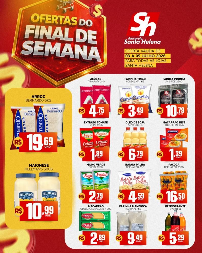 🔥 OFERTAS DO FINAL DE SEMANA NO ATACAREJO SANTA HELENA! 🛒 DE ROLIM DE MOURA 🔥 OFERTAS DO FINAL DE SEMANA NO ATACAREJO SANTA HELENA! 🛒 DE ROLIM DE MOURA