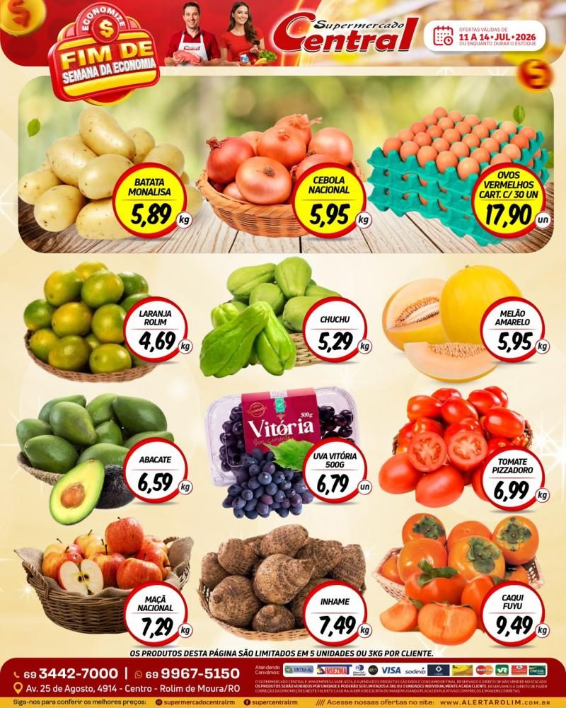 🛒✨ Fim de Semana da Economia é no Supermercado Central de Rolim de Moura 🛒✨ Fim de Semana da Economia é no Supermercado Central de Rolim de Moura