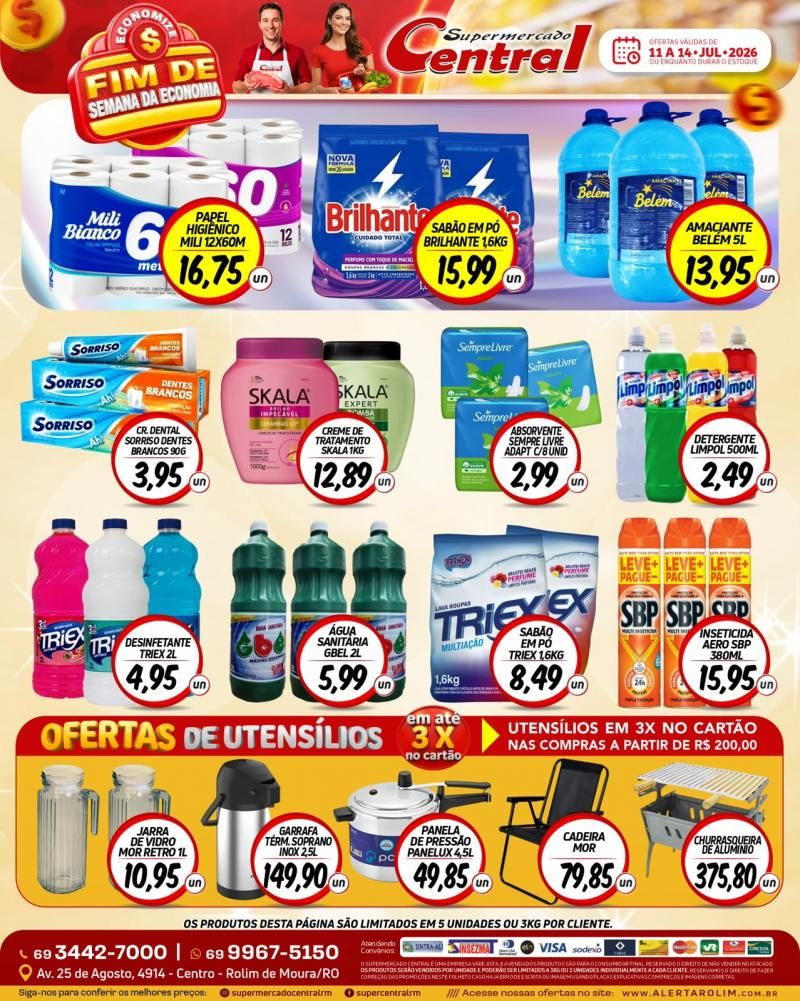 🛒✨ Fim de Semana da Economia é no Supermercado Central de Rolim de Moura 🛒✨ Fim de Semana da Economia é no Supermercado Central de Rolim de Moura