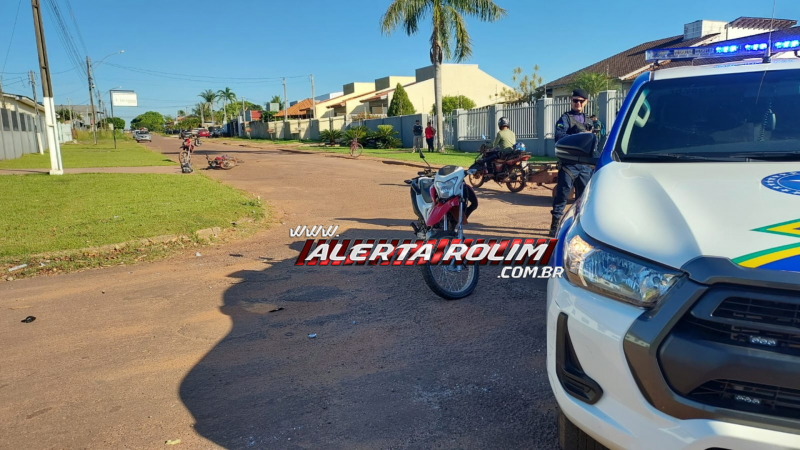 Segundo acidente de trânsito do dia deixou motociclista e passageiro feridos, em Rolim de Moura Segundo acidente de trânsito do dia deixou motociclista e passageiro feridos, em Rolim de Moura
