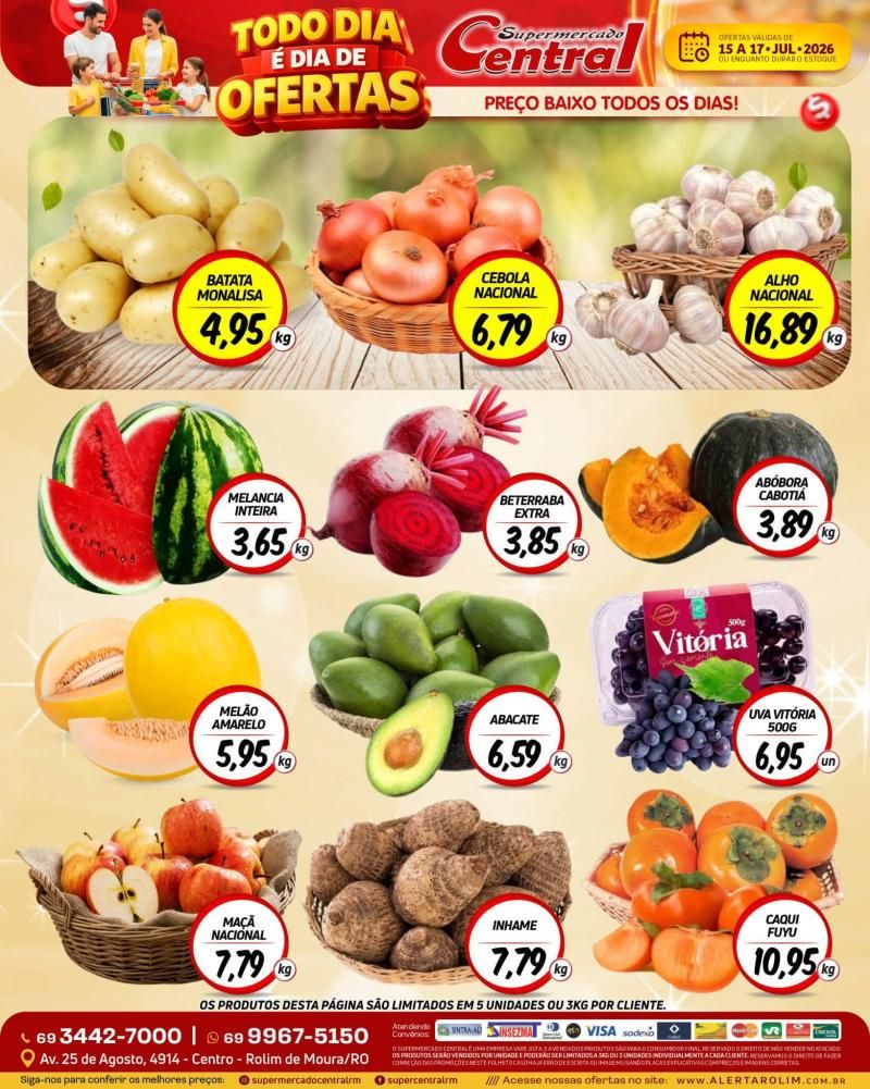 🛒🔥 TODO DIA É DIA DE OFERTAS NO SUPERMERCADO CENTRAL! 🔥🛒 🛒🔥 TODO DIA É DIA DE OFERTAS NO SUPERMERCADO CENTRAL! 🔥🛒
