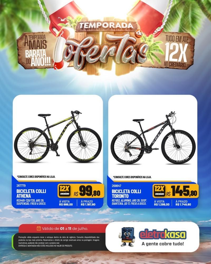 Tudo em até 12X no cartão ou crediário na TEMPORADA DE OFERTAS nas lojas eletroKasa, em Rolim de Moura Tudo em até 12X no cartão ou crediário na TEMPORADA DE OFERTAS nas lojas eletroKasa, em Rolim de Moura