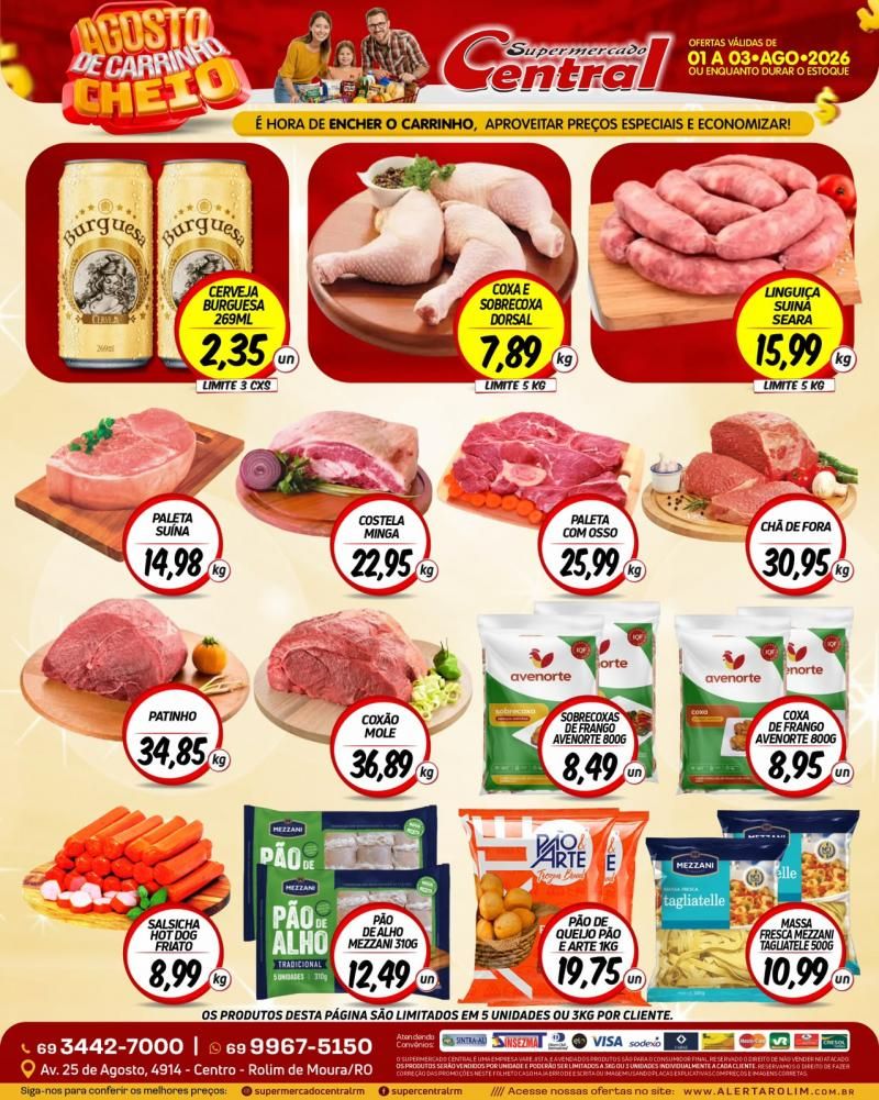 🛒 Agosto de Carrinho Cheio no Supermercado Centra de Rolim de Moura 🛒 Agosto de Carrinho Cheio no Supermercado Centra de Rolim de Moura