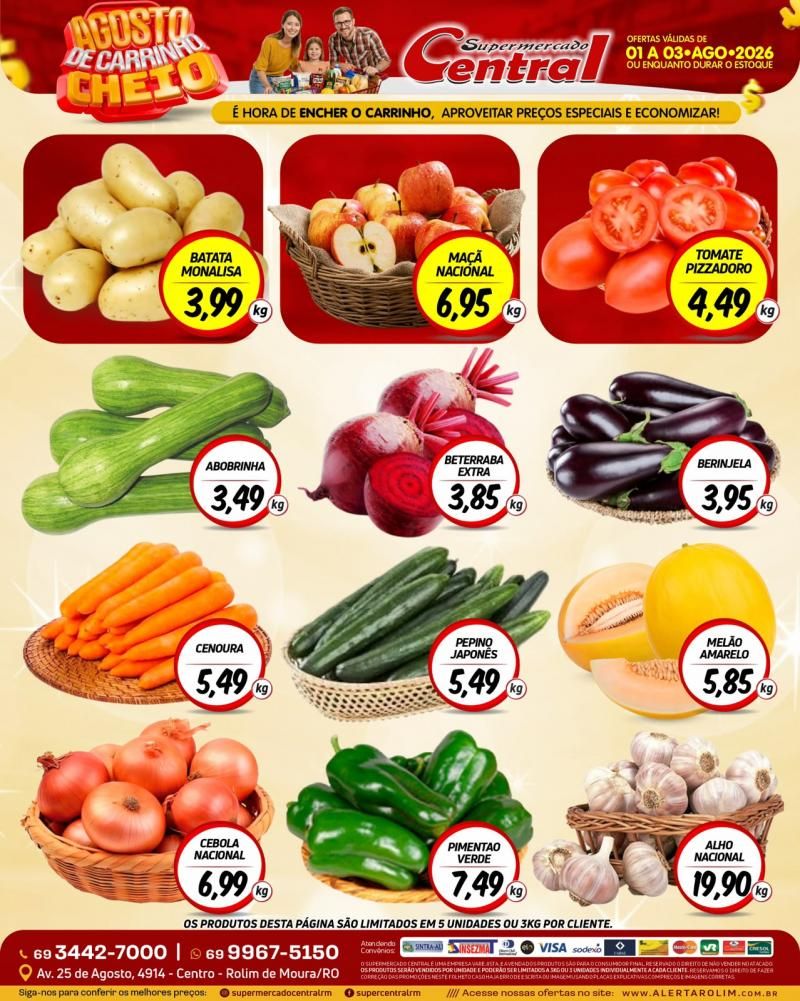 🛒 Agosto de Carrinho Cheio no Supermercado Centra de Rolim de Moura 🛒 Agosto de Carrinho Cheio no Supermercado Centra de Rolim de Moura