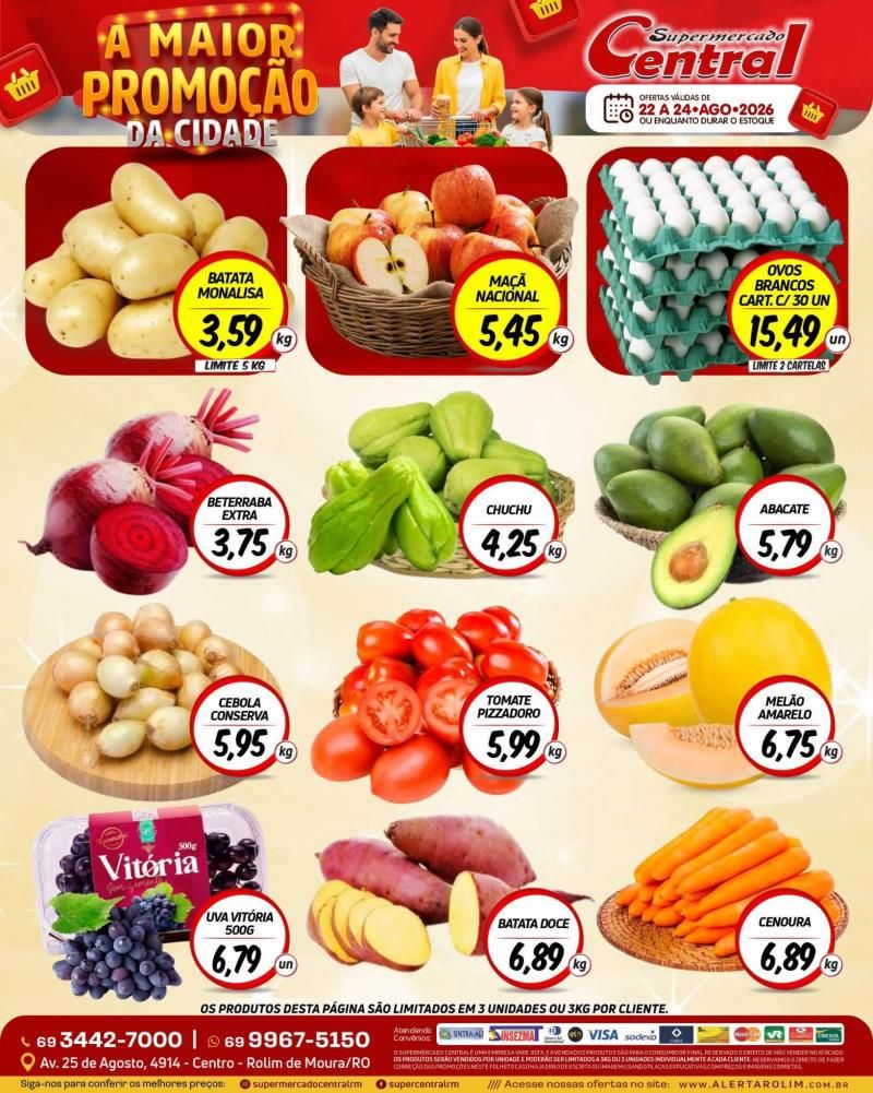 O Supermercado Central preparou uma super seleção de ofertas para você economizar de verdade! 🛒💰 O Supermercado Central preparou uma super seleção de ofertas para você economizar de verdade! 🛒💰