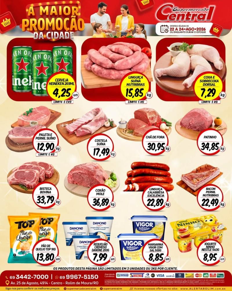 O Supermercado Central preparou uma super seleção de ofertas para você economizar de verdade! 🛒💰 O Supermercado Central preparou uma super seleção de ofertas para você economizar de verdade! 🛒💰