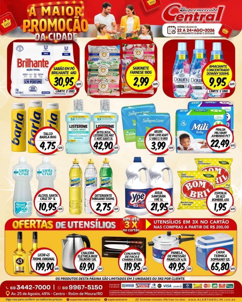 O Supermercado Central preparou uma super seleção de ofertas para você economizar de verdade! 🛒💰 O Supermercado Central preparou uma super seleção de ofertas para você economizar de verdade! 🛒💰