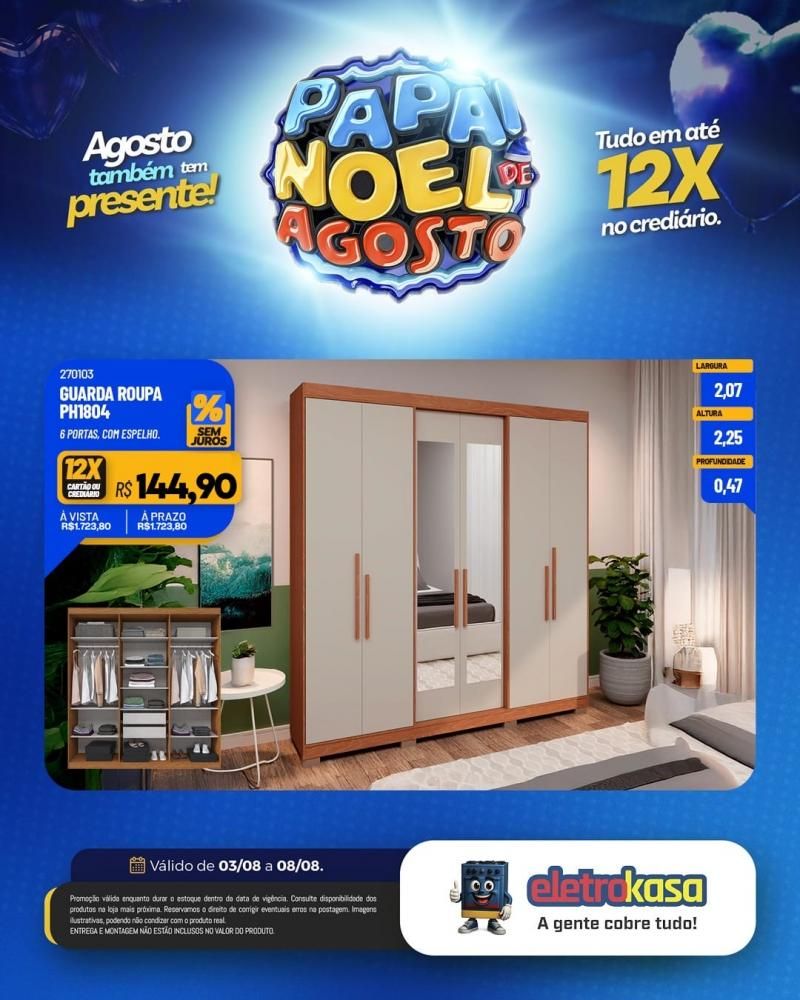 PAPAI NOEL DE AGOSTO nas lojas eletroKasa, em Rolim de Moura PAPAI NOEL DE AGOSTO nas lojas eletroKasa, em Rolim de Moura