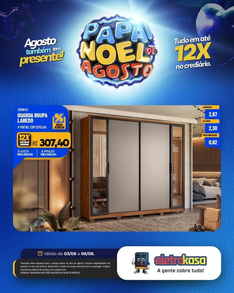 PAPAI NOEL DE AGOSTO nas lojas eletroKasa, em Rolim de Moura PAPAI NOEL DE AGOSTO nas lojas eletroKasa, em Rolim de Moura
