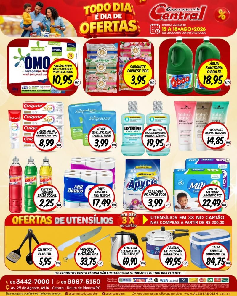 🛒🔥 TODO DIA É DIA DE OFERTAS NO SUPERMERCADO CENTRAL! 🔥🛒 🛒🔥 TODO DIA É DIA DE OFERTAS NO SUPERMERCADO CENTRAL! 🔥🛒