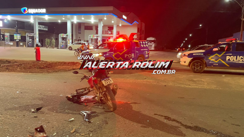 Grave colisão entre carro e moto deixa motociclista ferido em Rolim de Moura; motorista foge sem prestar socorro Grave colisão entre carro e moto deixa motociclista ferido em Rolim de Moura; motorista foge sem prestar socorro