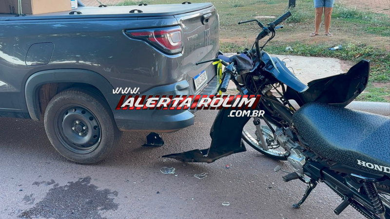 Motociclista fica gravemente ferido após colidir contra traseira de Strada em Rolim de Moura Motociclista fica gravemente ferido após colidir contra traseira de Strada em Rolim de Moura