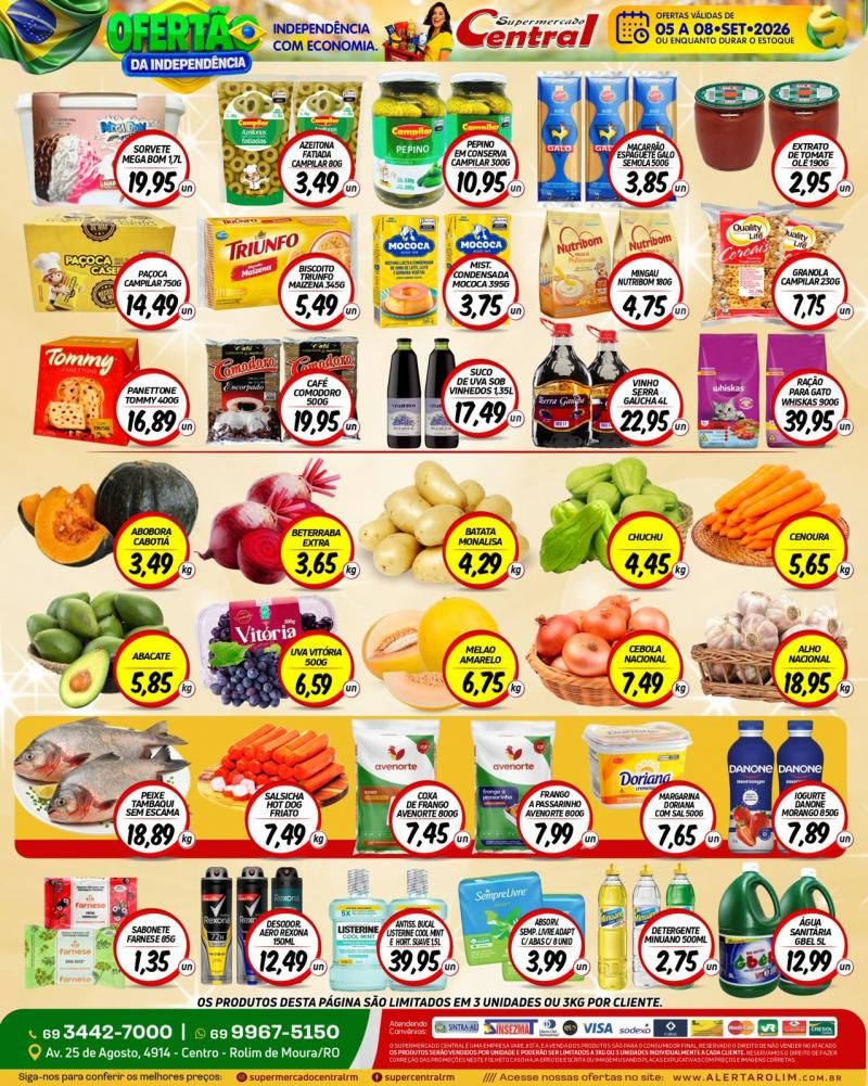 OFERTA DA INDEPENDÊNCIA NO SUPERMERCADO CENTRAL! 🛒✨ OFERTA DA INDEPENDÊNCIA NO SUPERMERCADO CENTRAL! 🛒✨