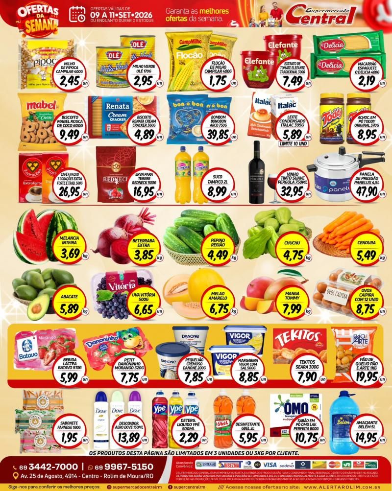 🛒🔥 OFERTAS DA SEMANA NO SUPERMERCADO CENTRAL DE ROLIM DE MOURA 🛒🔥 OFERTAS DA SEMANA NO SUPERMERCADO CENTRAL DE ROLIM DE MOURA