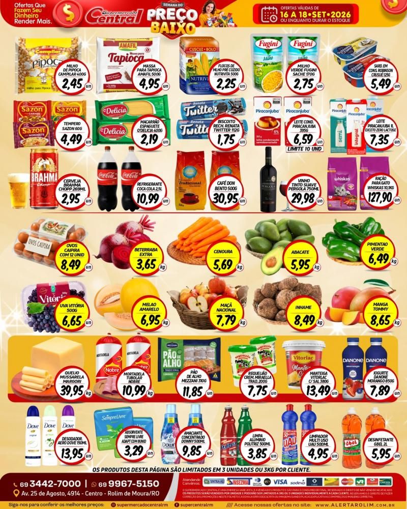 🛒 Semana do Preço Baixo no Supermercado Central 🛒 Semana do Preço Baixo no Supermercado Central