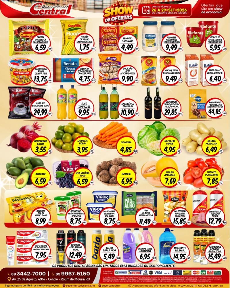 🔥 SHOW DE OFERTAS NO SUPERMERCADO CENTRAL! 🛒 🔥 SHOW DE OFERTAS NO SUPERMERCADO CENTRAL! 🛒