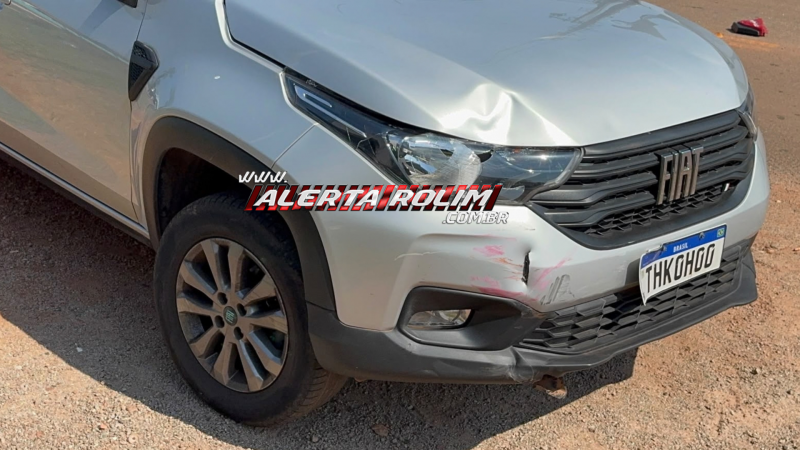 Colisão entre caminhonete e motocicleta deixa homem ferido, em Rolim de Moura Colisão entre caminhonete e motocicleta deixa homem ferido, em Rolim de Moura
