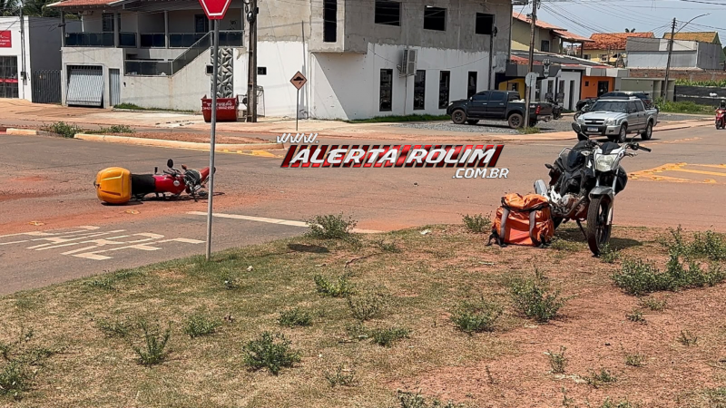 Terceiro acidente registrado no dia envolveu dois entregadores no Centro de Rolim de Moura Terceiro acidente registrado no dia envolveu dois entregadores no Centro de Rolim de Moura