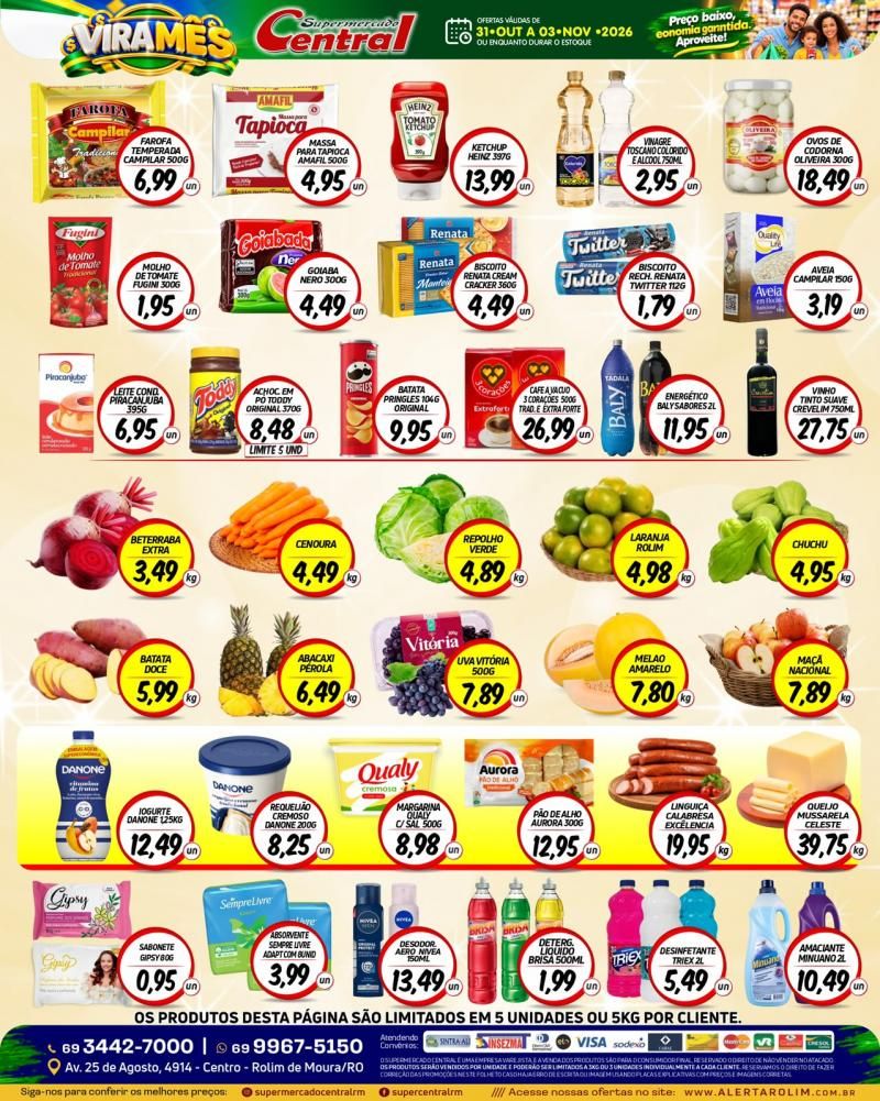 🛒🔥 VIRAMÊS DE OFERTAS NO SUPERMERCADO CENTRAL! 🔥🛒 🛒🔥 VIRAMÊS DE OFERTAS NO SUPERMERCADO CENTRAL! 🔥🛒