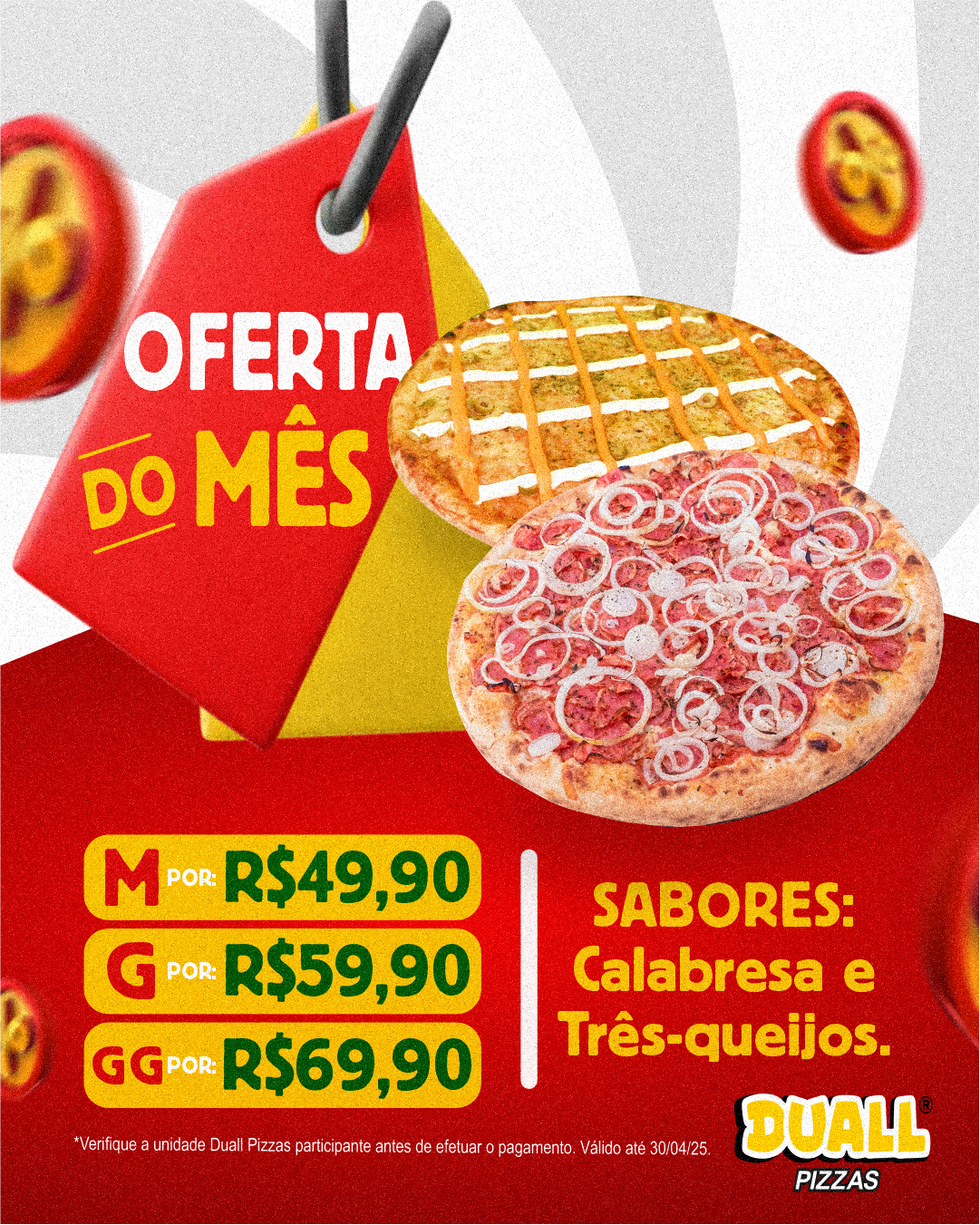 Duall pizzas