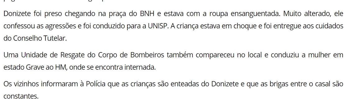 Homem tenta matar esposa com mais de 10 facadas em frente dos filhos em Ji-Paraná Homem tenta matar esposa com mais de 10 facadas em frente dos filhos em Ji-Paraná