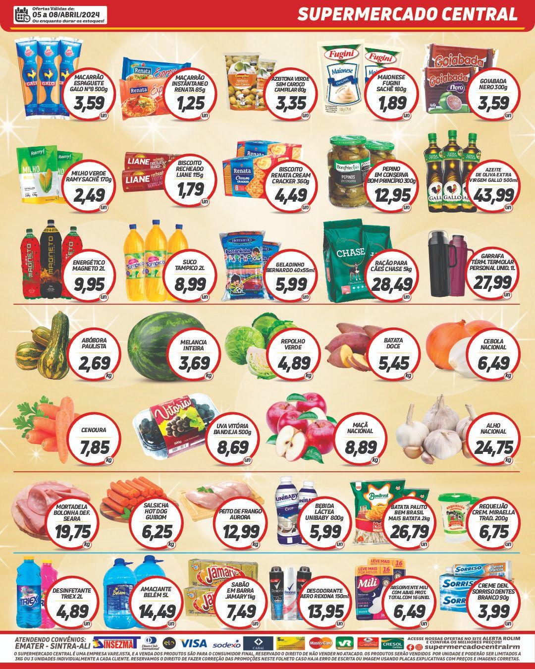 Promoção Supermercado Central, em Rolim de Moura 