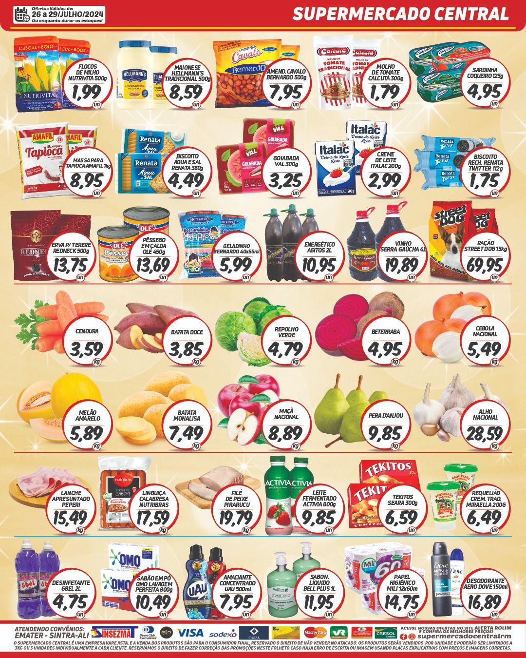 Promoção supermercado Central em Rolim de Moura