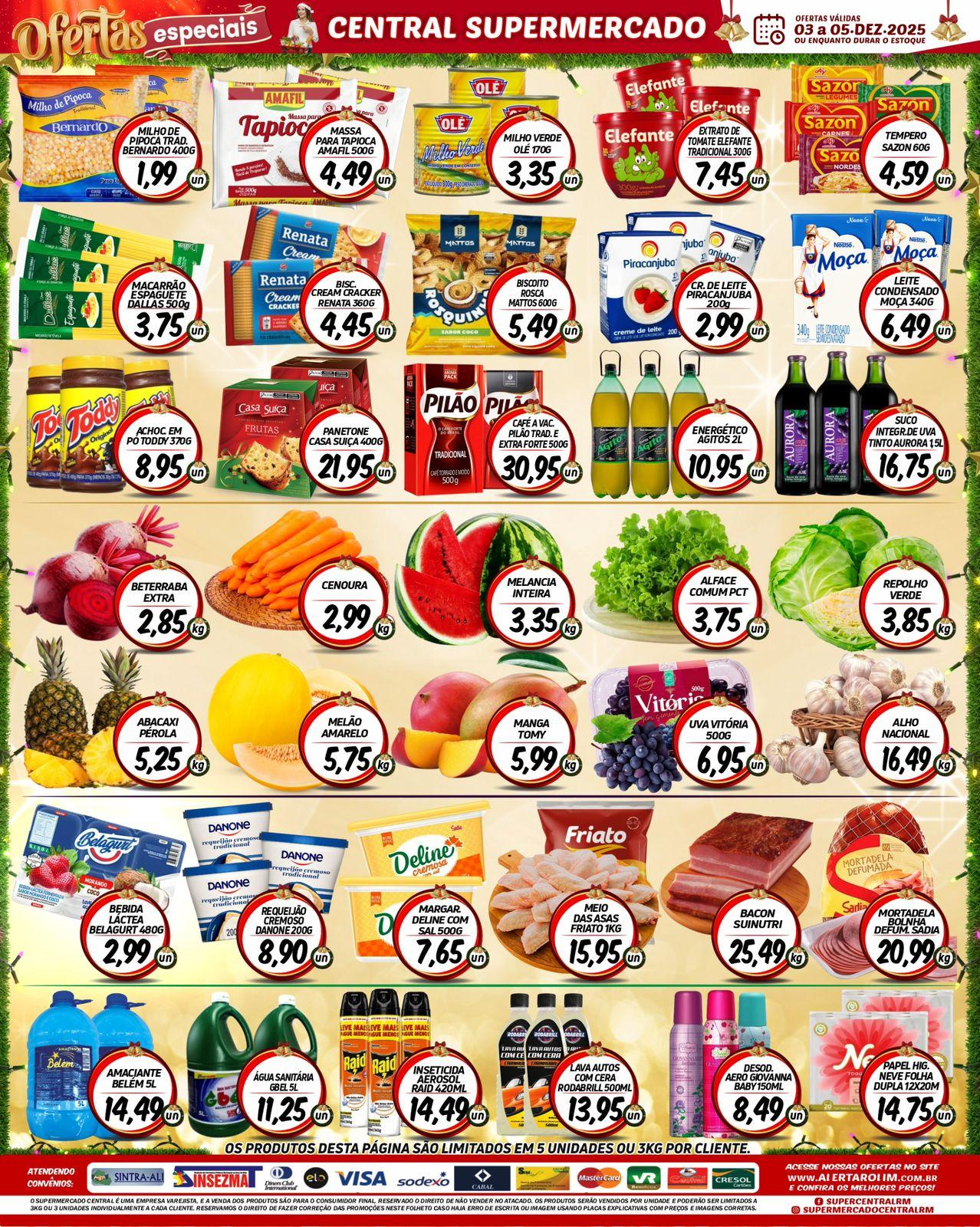 Ofertas do supermercado Central de Rolim de Moura